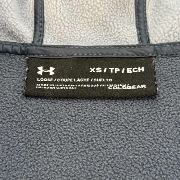 Under Armour Women's Full Zip Hoodie Grey and Green Loose Cold Gear Storm. Sz XS - Picture 10 of 13